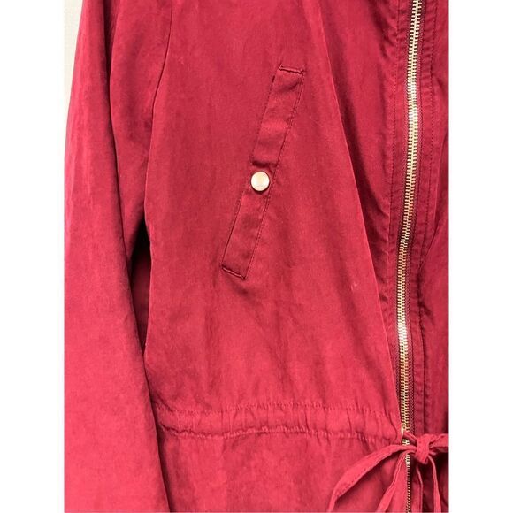 SKY Plus Burgundy Light Weight Hooded Jacket sz 1X - Picture 3 of 6